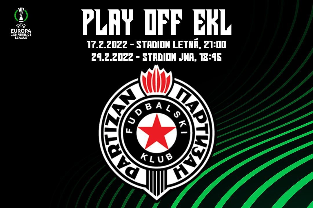 ?⚽️??
Včerejší los Evropské konferenční ligy nám přisoudil srbský Partizan Bělehrad.
Známe už jsou i termíny obou zápasů - začínáme doma 17. února, výjezd pak o týden později…
Není to tak dávno, co jsme jeli dvakrát do Srbska v rámci pohárů a bohužel to tehdy byla početně velká  bída. Nyní víme o termínech dva měsíce dopředu, proto doufáme ve slušný výjezd důstojný jménu Sparty!

"..se Spartou projezdíme celý svět"